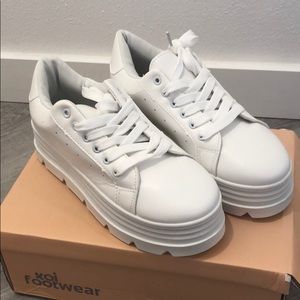 Brand New White Platform Sneakers